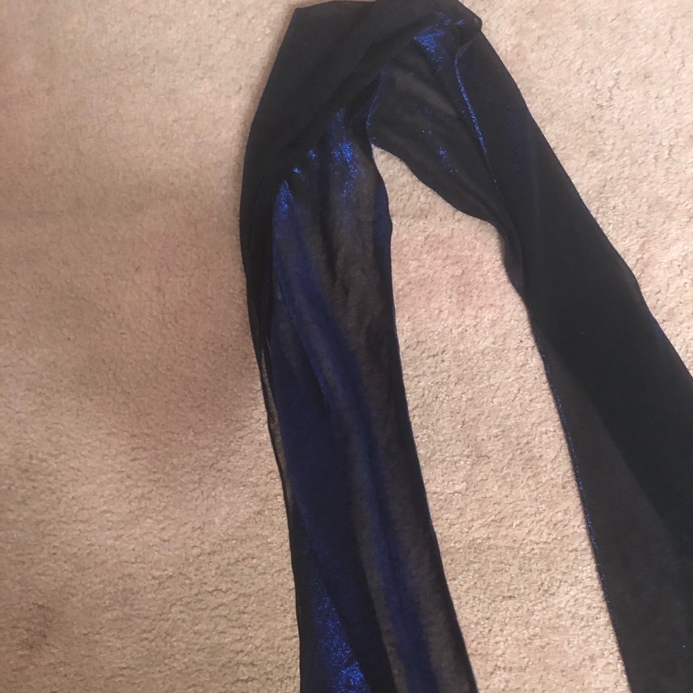 Blue/black 2 toned fancy glittery scarf